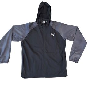 Puma Men's Black and Gray Windbreaker